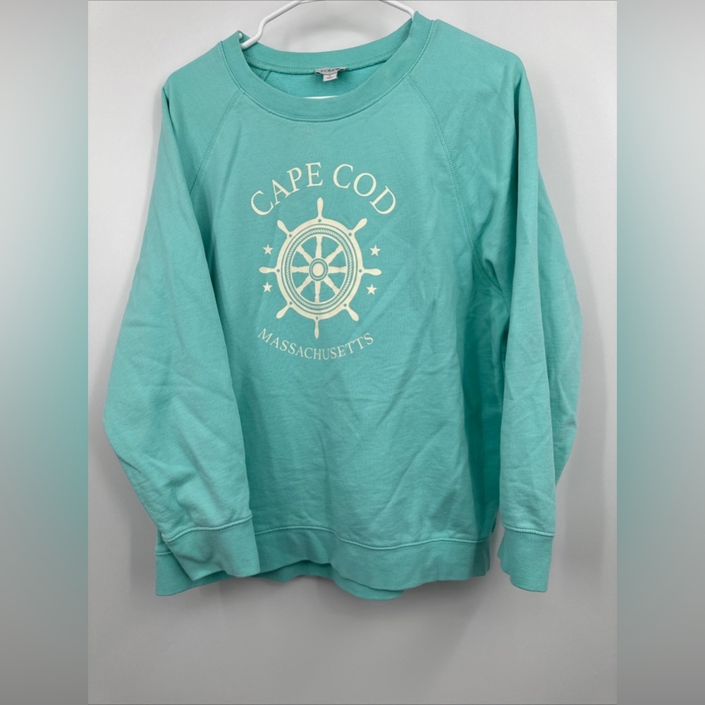J. Crew Teal Cape Cod L Sweatshirt